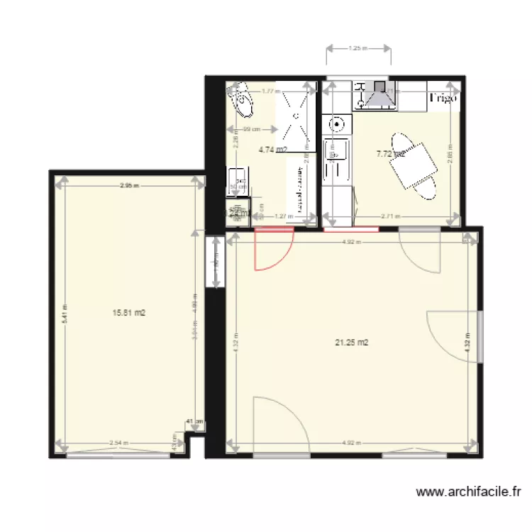 Rez de Chaussée Modifié cuisine. Plan de Rez de Chaussée Modifié cuisine. Plan de
