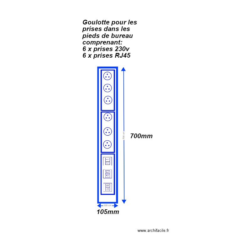 goulotte dlp. Plan de 0 pièce et 0 m2