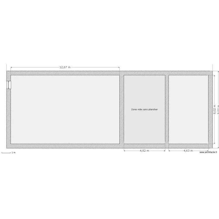 etage pour PC avant projet. Plan de 