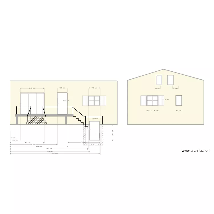 facade moir&eacute; DP. Plan de 