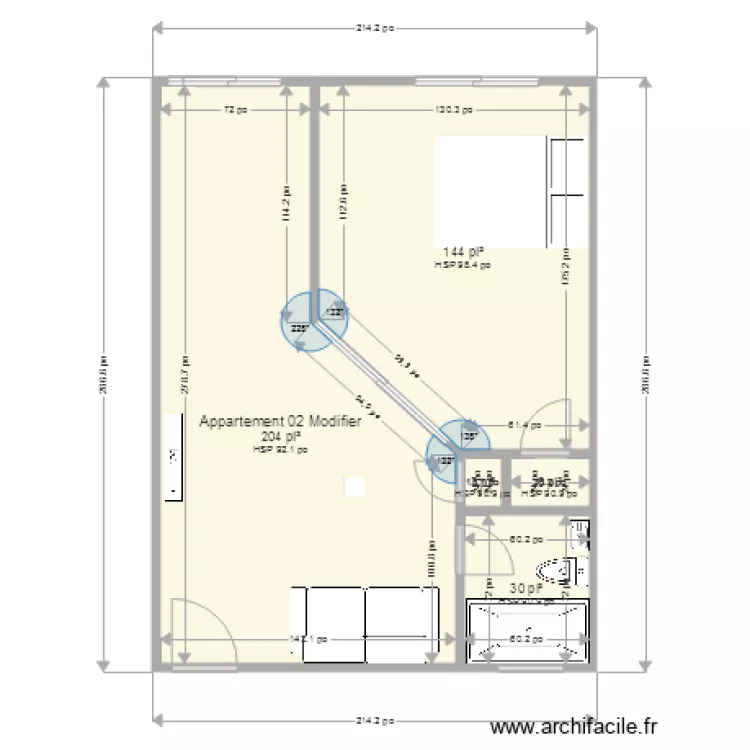 Appartement 02  Modifier. Plan de 