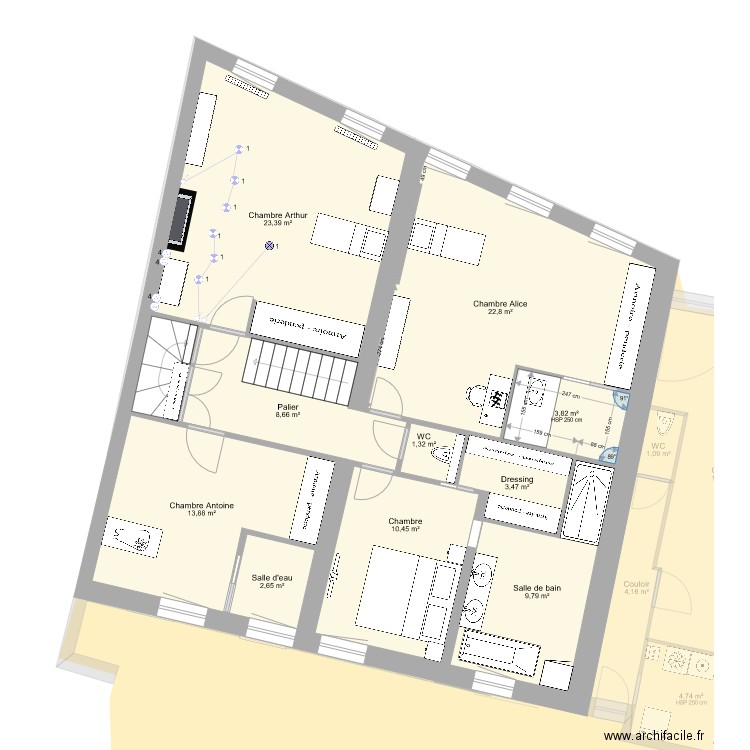 Maison Christopher51 E. Plan de 26 pièces et 342 m2