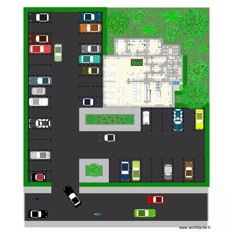 Mini Resto (Bar). Plan de 