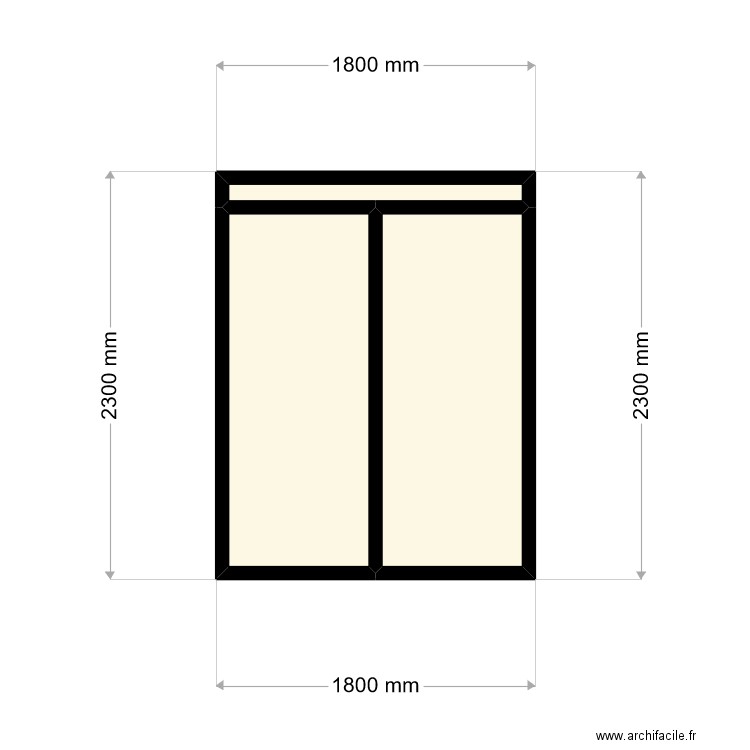 Repere PF3. Plan de 3 pièces et 3 m2