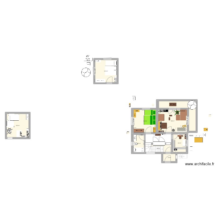 Bois de ban. Plan de 9 pièces et 95 m2