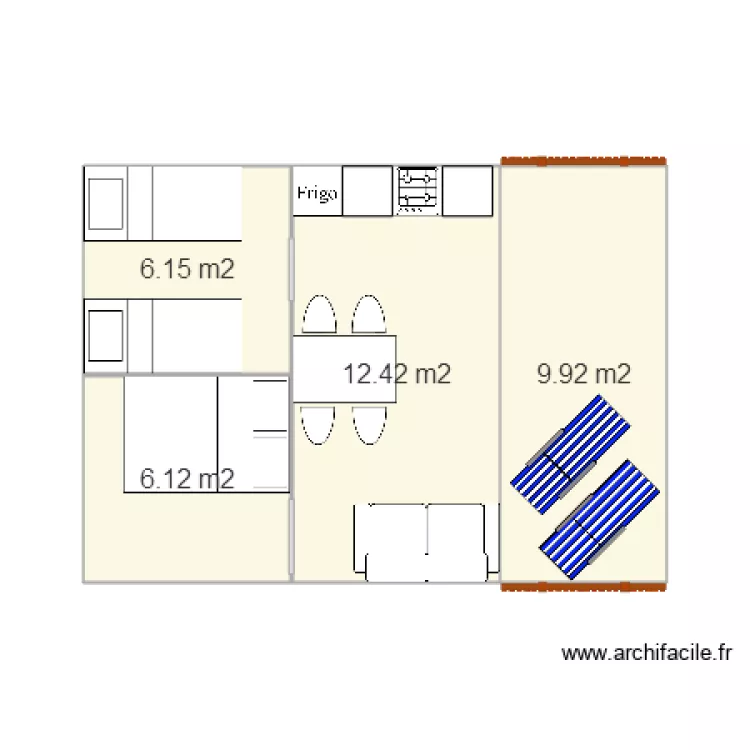 Tente Safari. Plan de 