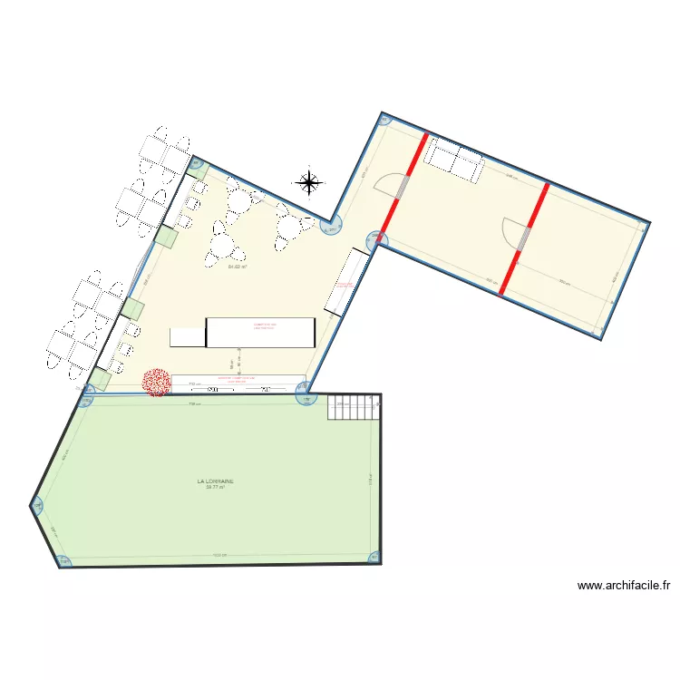 Layout with fitout v2. Plan de 