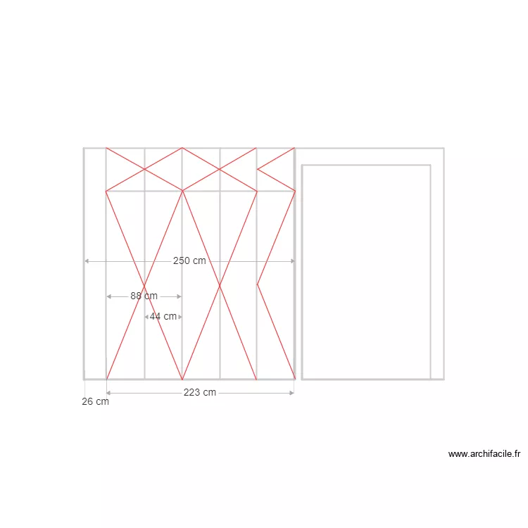 placard chbre 1 ext. Plan de 