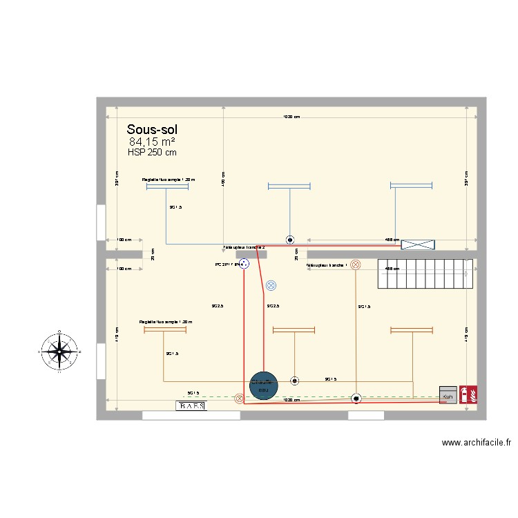 Sous sol Douville V1. Plan de 0 pièce et 0 m2