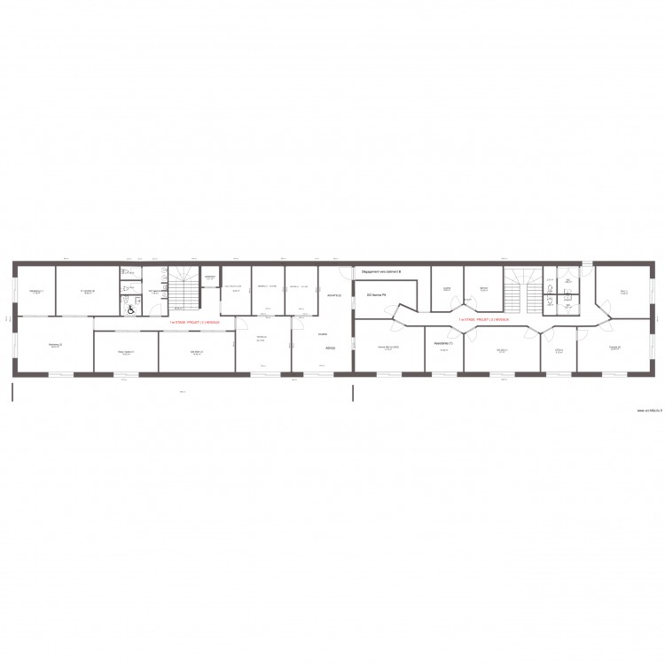 MSA rez de chaussée 2 niveaux B. Plan de 0 pièce et 0 m2