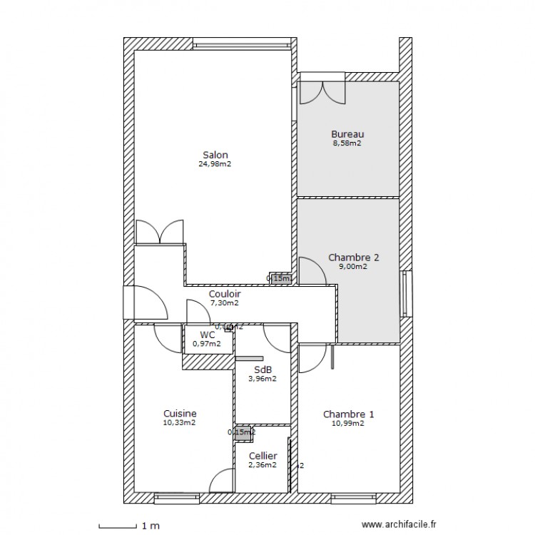 Appart - Nouvelles chambres. Plan de 0 pièce et 0 m2