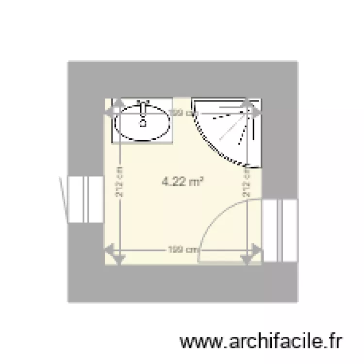 salle de bain AUCHUI. Plan de salle de bain AUCHUI. Plan de