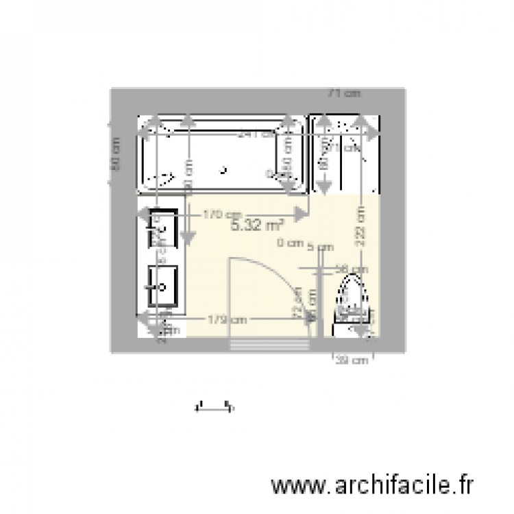 SDB 4. Plan de 0 pièce et 0 m2