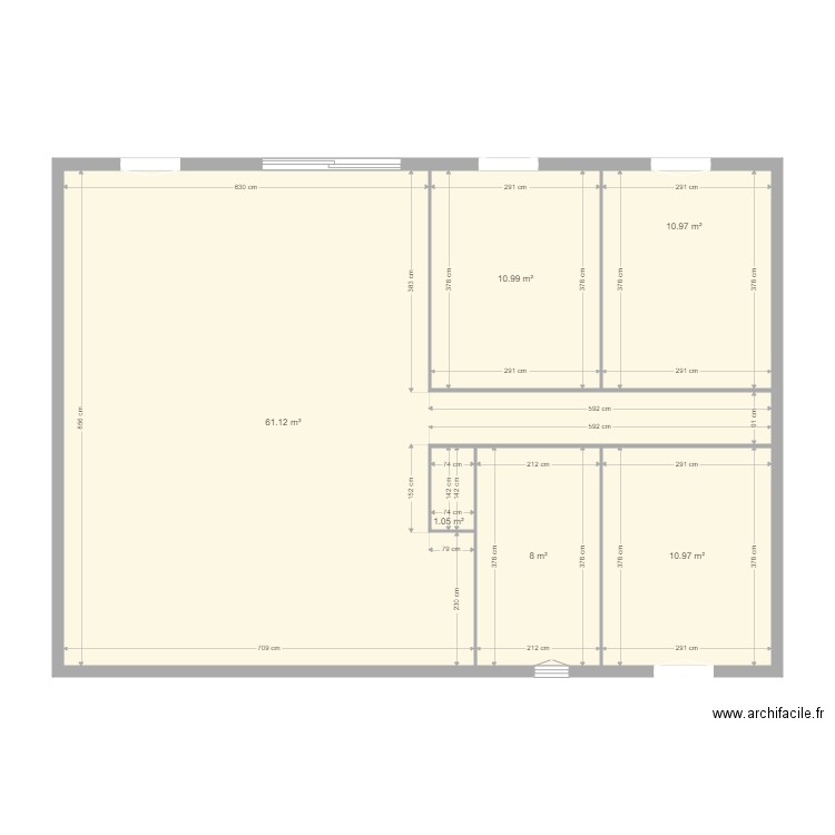 chambre enfant. Plan de 6 pièces et 103 m2