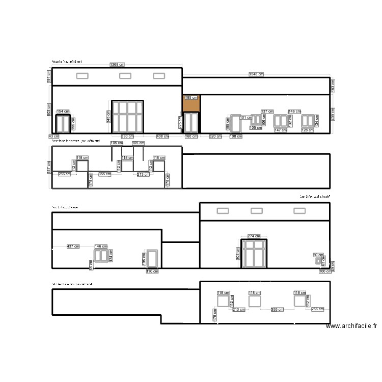 Declaration facades. Plan de 0 pièce et 0 m2