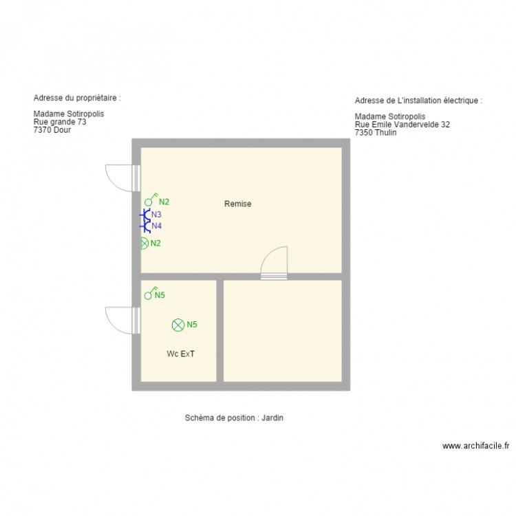 vande jardin. Plan de 0 pièce et 0 m2