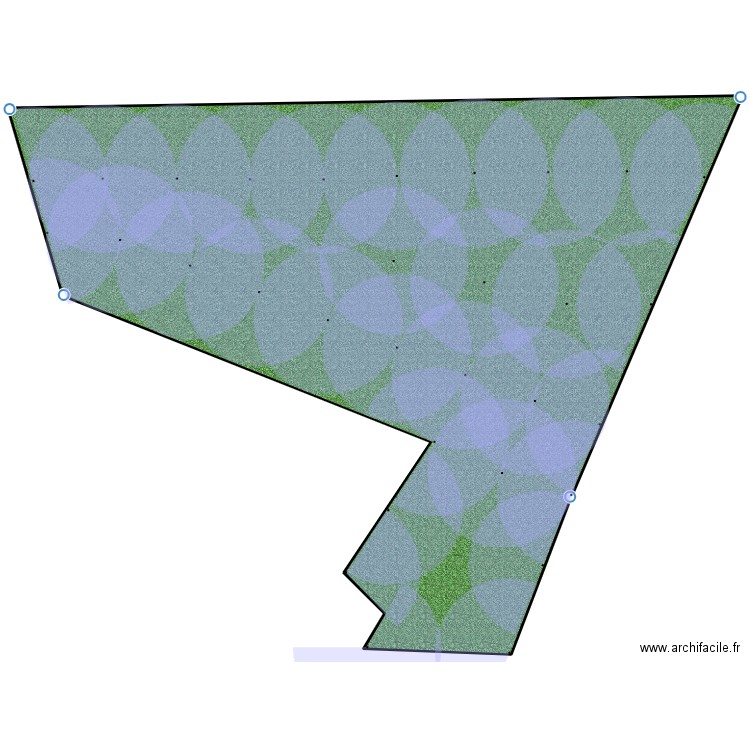 arrosage. Plan de 1 pièce et 451 m2