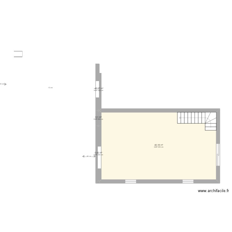 callian extension sous sol. Plan de 8 pièces et 93 m2