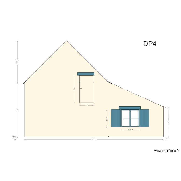 Pignon est . Plan de 0 pièce et 0 m2