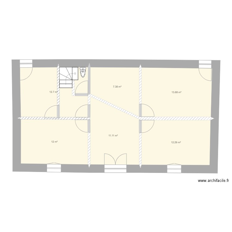 ecole existant 1er étage. Plan de 0 pièce et 0 m2