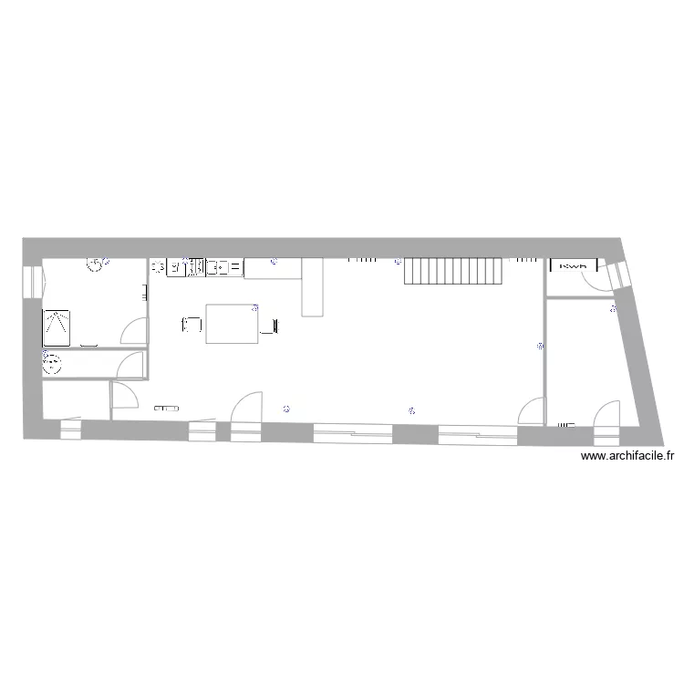 Maison cloison. Plan de 
