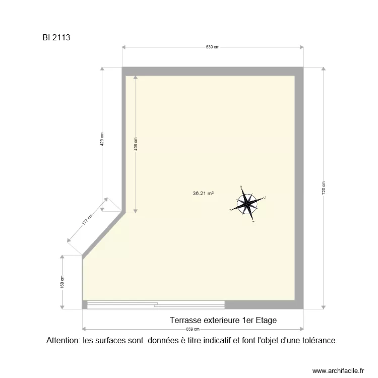 BI 2123 cot Terrasse 1. Plan de BI 2123 cot Terrasse 1. Plan de
