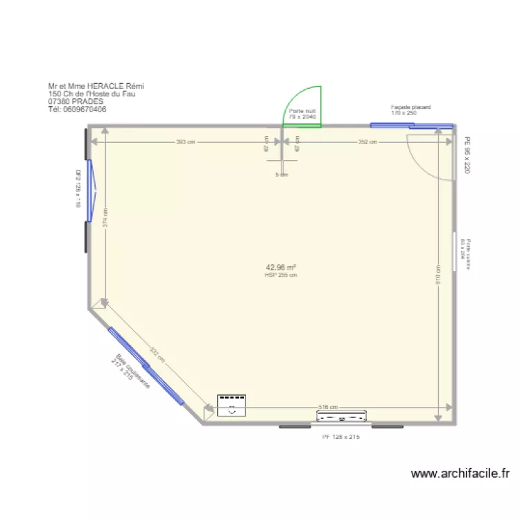 Salon 2. Plan de 