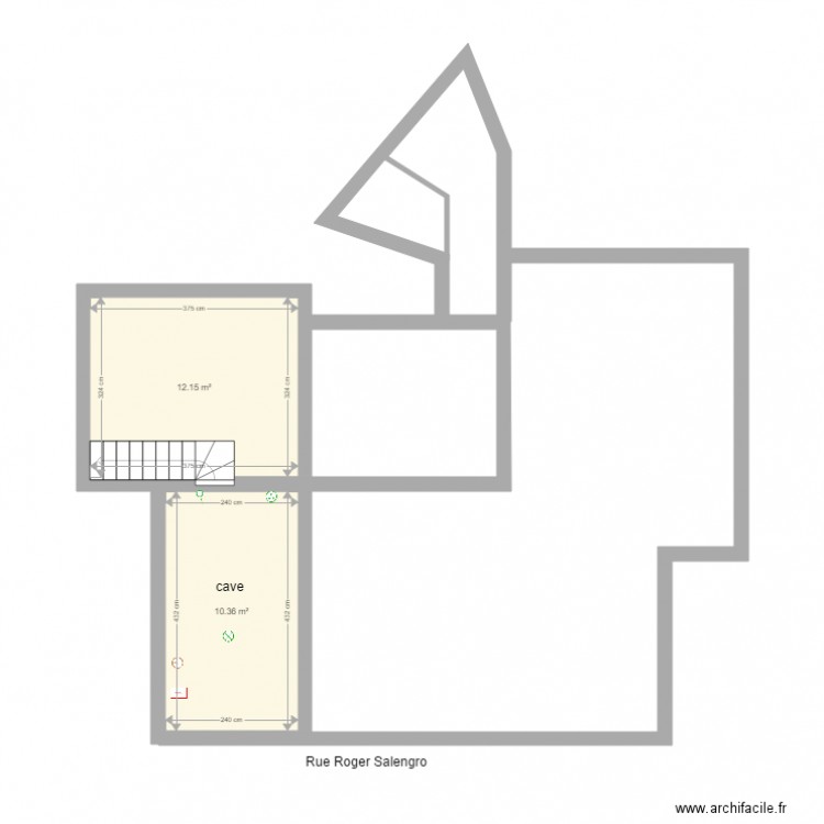 plan électrique cave après travaux. Plan de 0 pièce et 0 m2