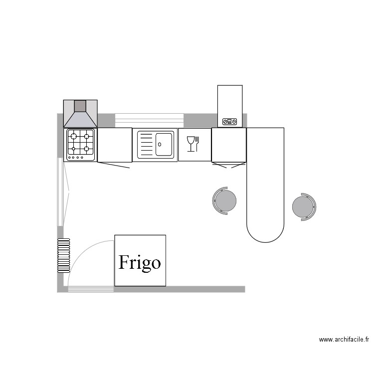 Cuisine Conque. Plan de 0 pièce et 0 m2