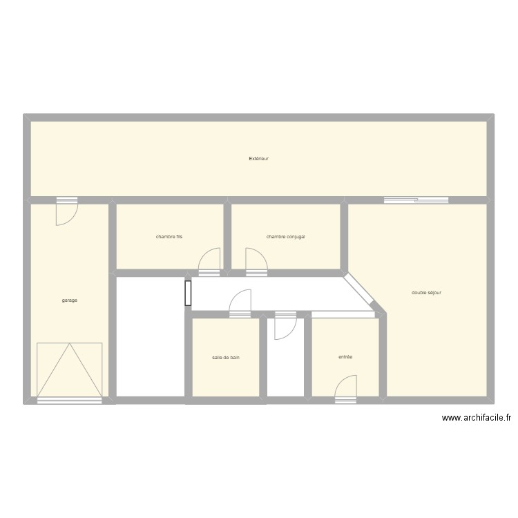 maison. Plan de 7 pièces et 134 m2