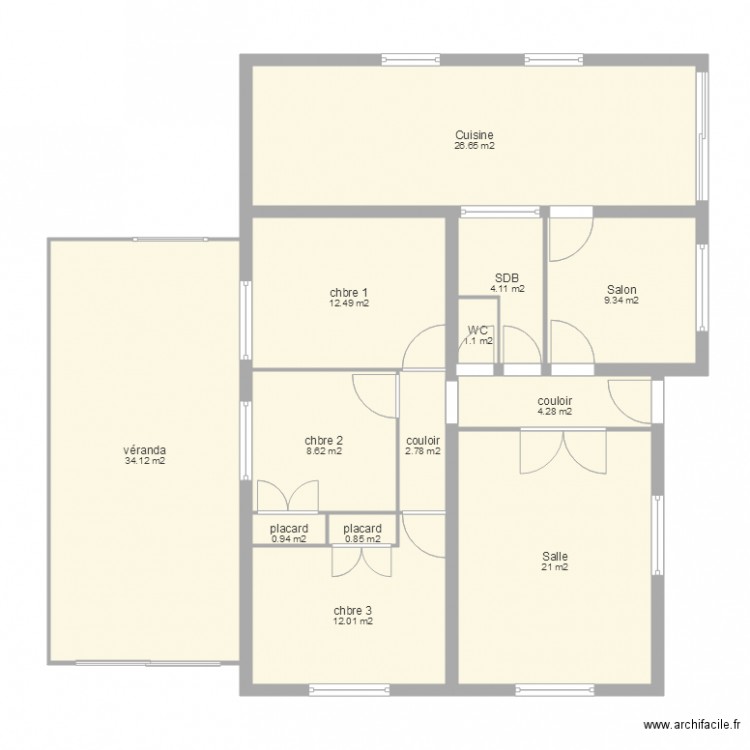 maison actuelle. Plan de 0 pièce et 0 m2