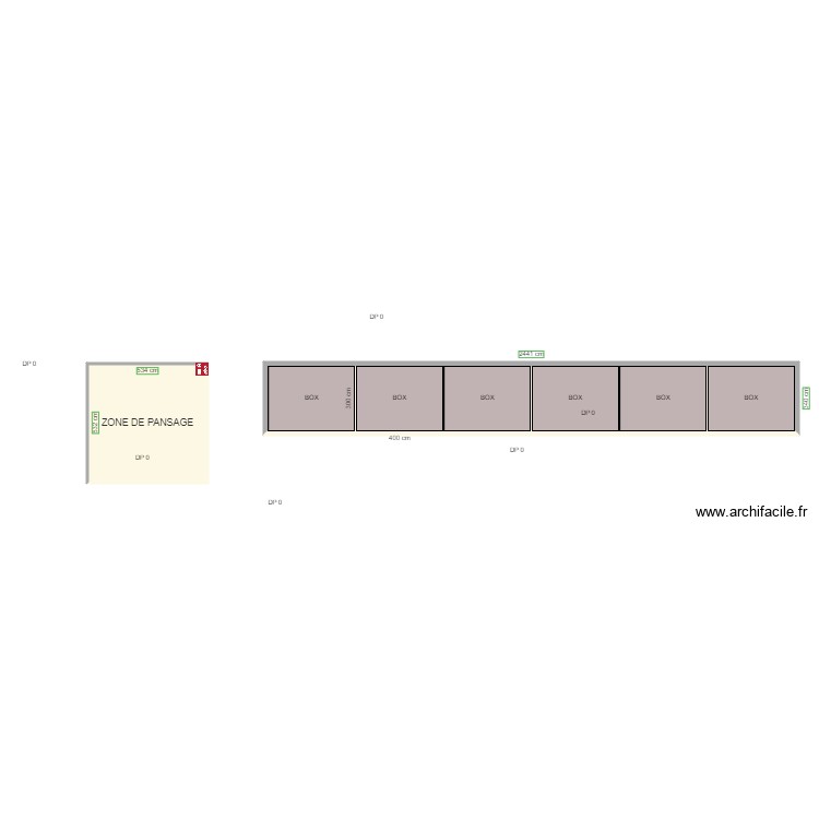 BOXES ET ZONE DE PANSAGE. Plan de 0 pièce et 0 m2