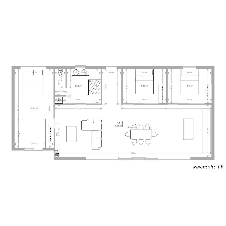 plan maison 1 . Plan de 0 pièce et 0 m2