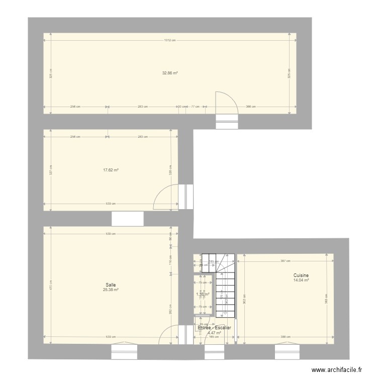 SCI Doelan RDC. Plan de 6 pièces et 96 m2