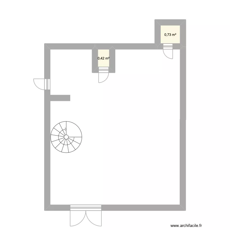 Biocoop 1. Plan de 2  et 1 m²