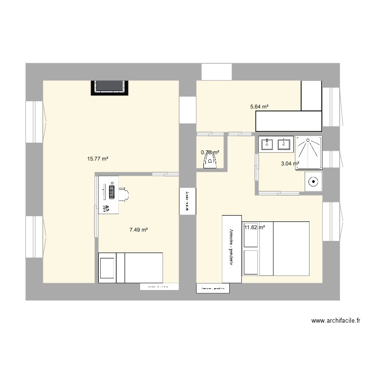verrière. Plan de 0 pièce et 0 m2