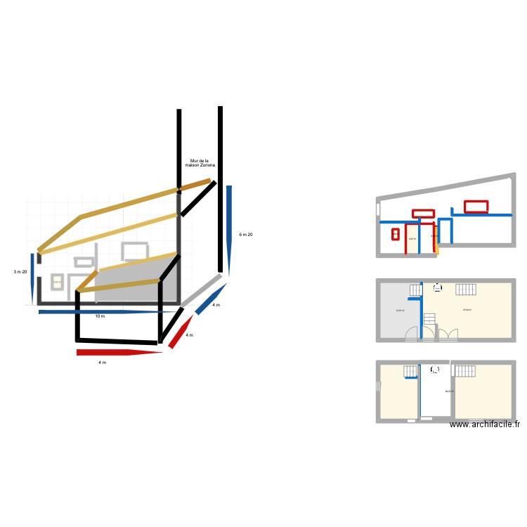 profil hangar. Plan de 0 pièce et 0 m2