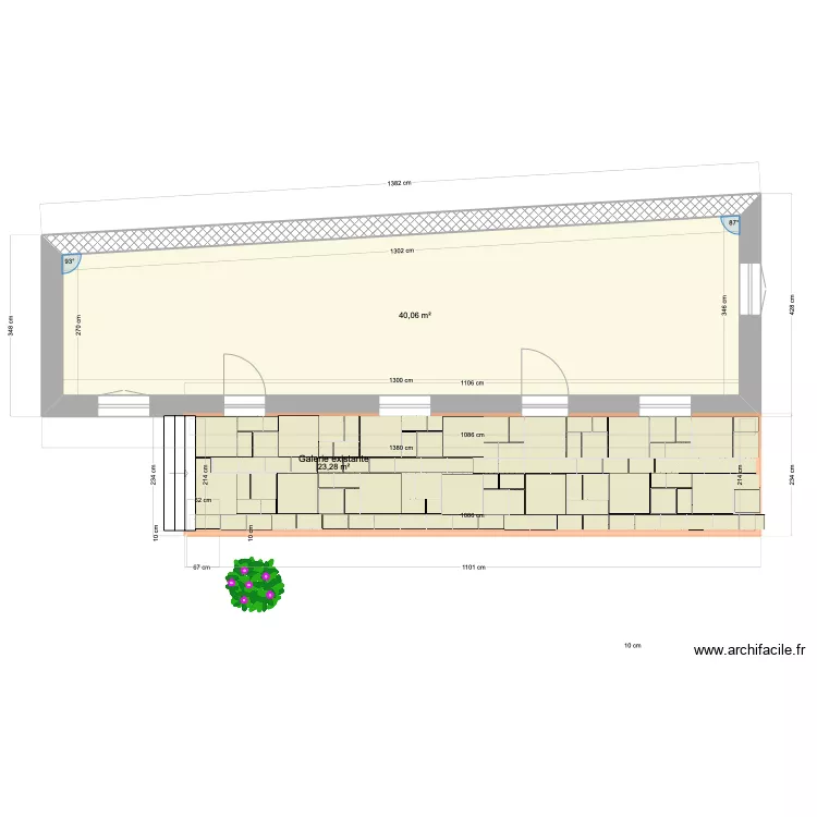 Galerie Montisbrand calepinage. Plan de 