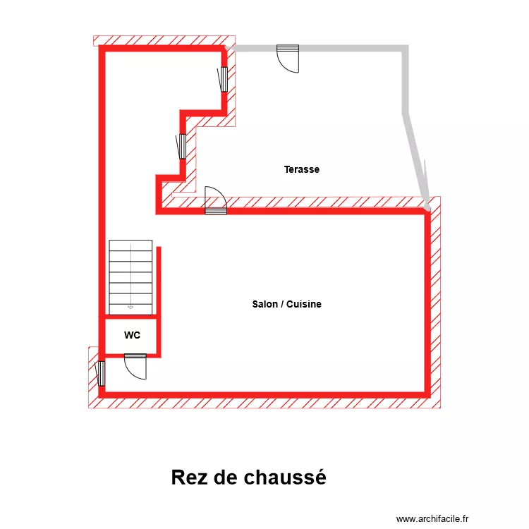 villa sude lot 1 rdc. Plan de 