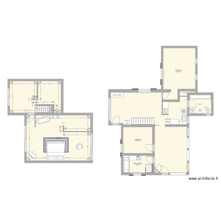 Maison Lisle sur Tarn. Plan de 8 pièces et 150 m2