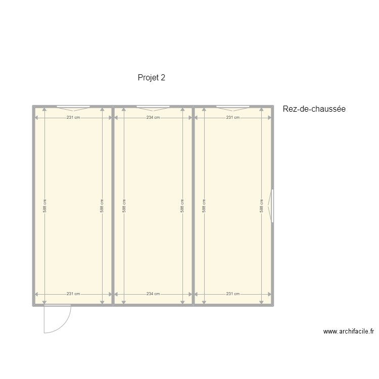 Projet 1 30/08 LP rez. Plan de 3 pièces et 41 m2