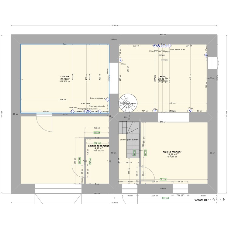 PROJET LACAUNE RDC gabi1 ELEC. Plan de 0 pièce et 0 m2
