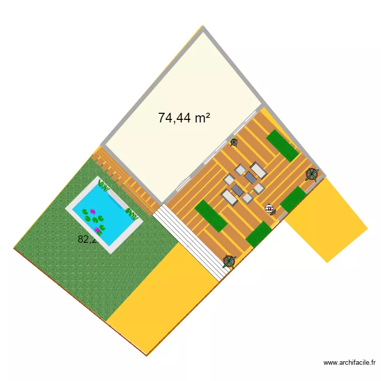 terasse. Plan de terasse. Plan de