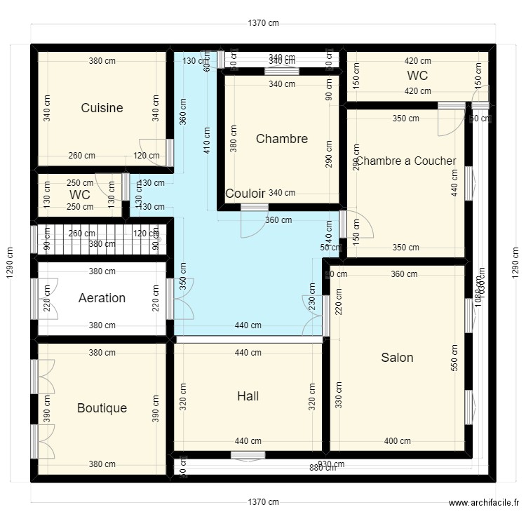 Plan de terrain de Client 33 85 58 21. Plan de 13 pièces et 150 m2