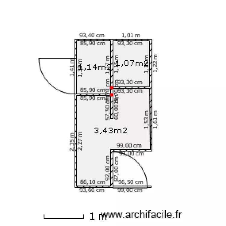 Modifications SDB haut. Plan de Modifications SDB haut. Plan de