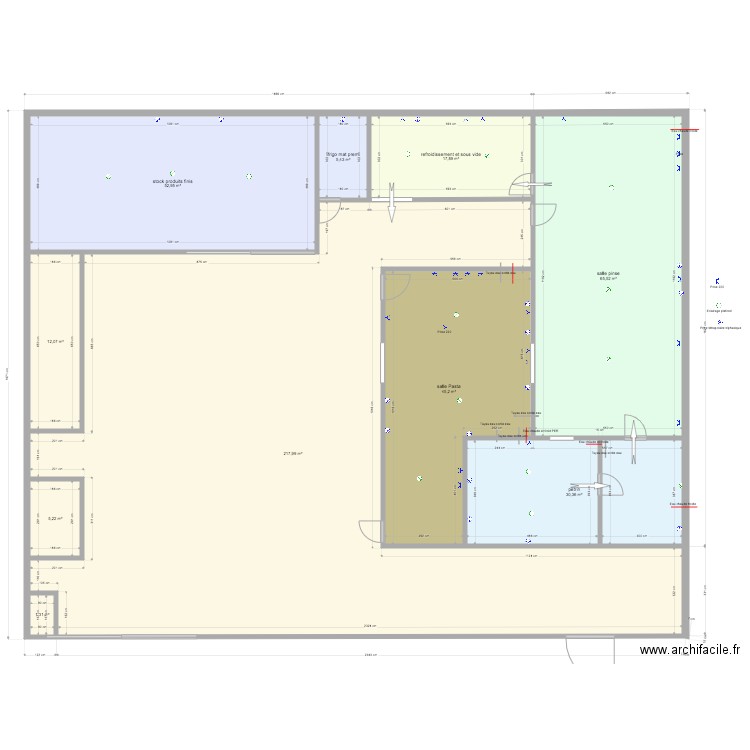 labo carlo. Plan de 10 pièces et 454 m2