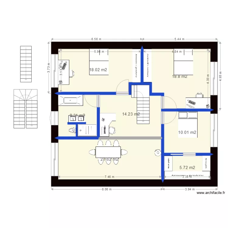groisy 10 1er &eacute;tage bis. Plan de 