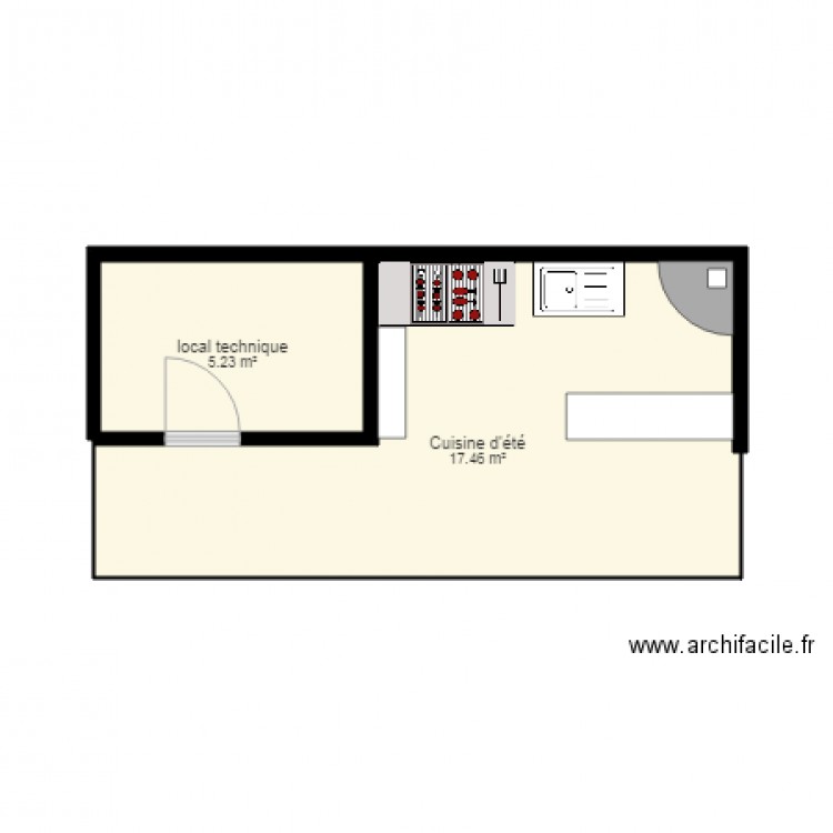 Gastes 4 Loc tech et cuisine été. Plan de 0 pièce et 0 m2
