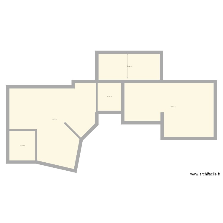 LA FERME V1. Plan de 5 pièces et 214 m2