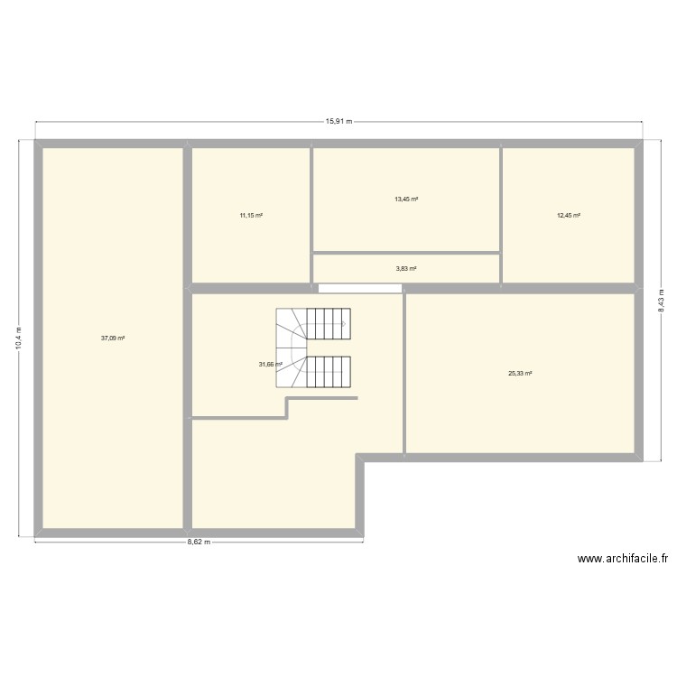 vinc00. Plan de 7 pièces et 135 m2